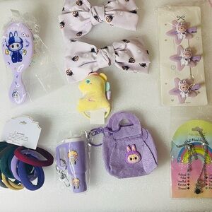 Purple and Yellow Kids Hair Accessories Set